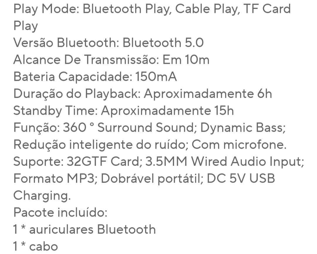 Auscultadores bluetooth