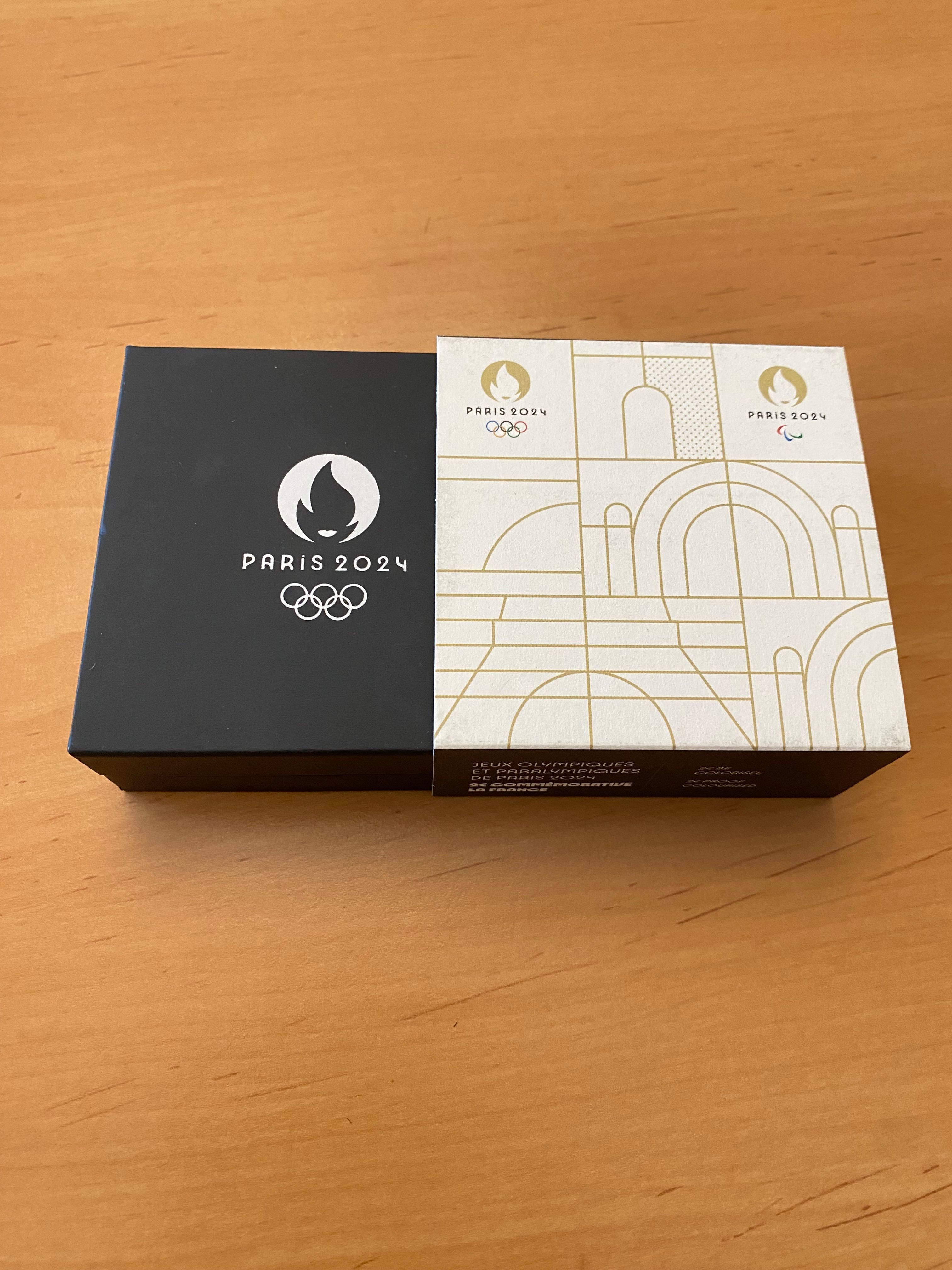 Moeda 2€ colorida França Paris 2024 - Proof