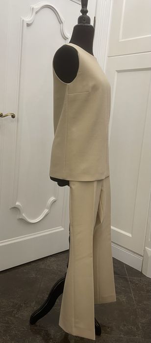 MAX MARA piękny komplet, bluzka ze spodniami, wełna