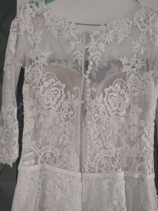 Muślinowa suknia ślubna 40