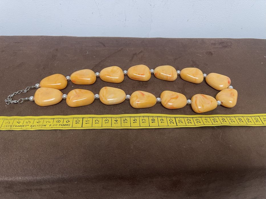 Bakelit Stary Naszyjnik z Prl