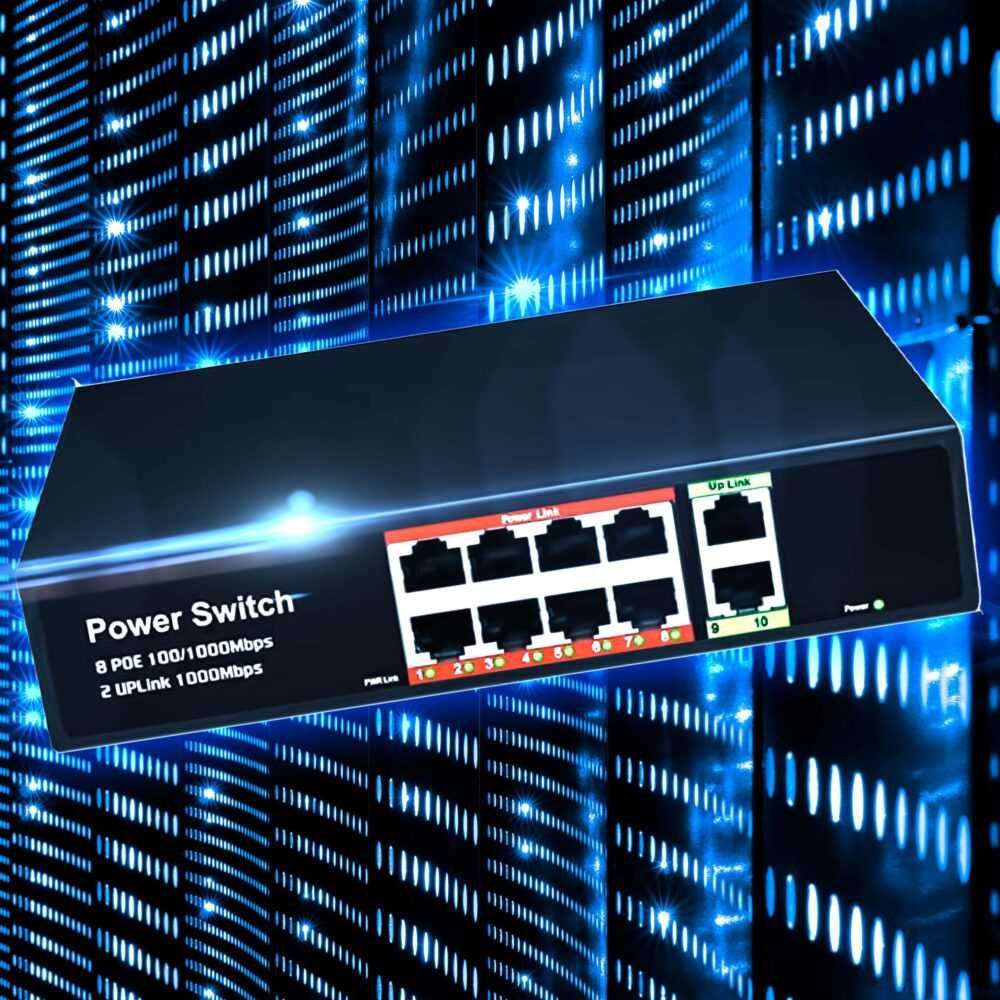 Switch POE 8+2 8xPOE 2xUplink 10/100Mbps PoE 10216