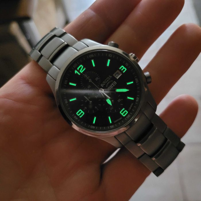 Zegarek tytanowy Boccia Titanium Outside sappchire crystal 40mm 10bar