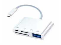 Adapter USB C do aparatu ze złącza Lightning na 4 w 1