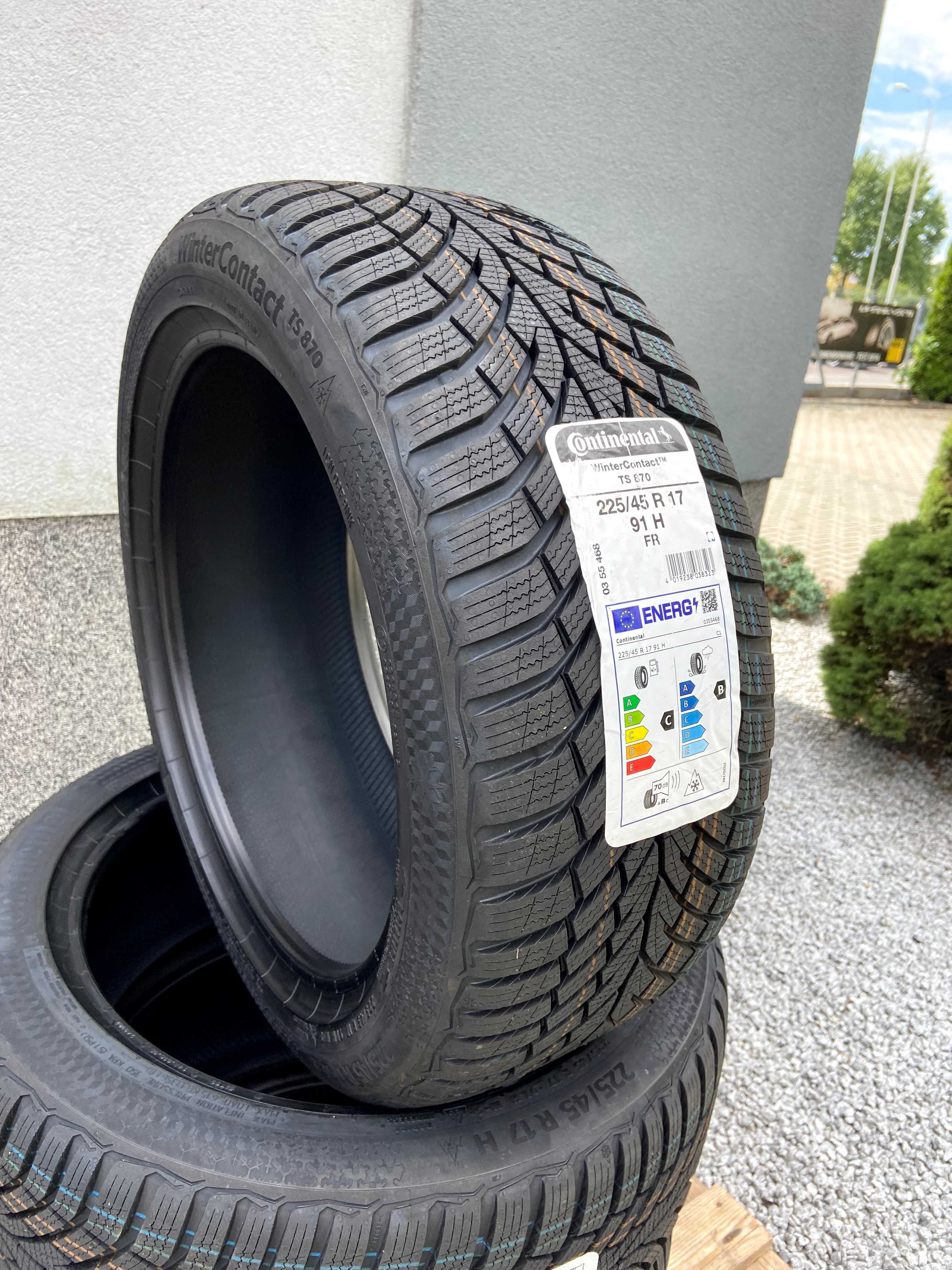 2x 225/45R17 Continental Winter TS870 Rant 2022r