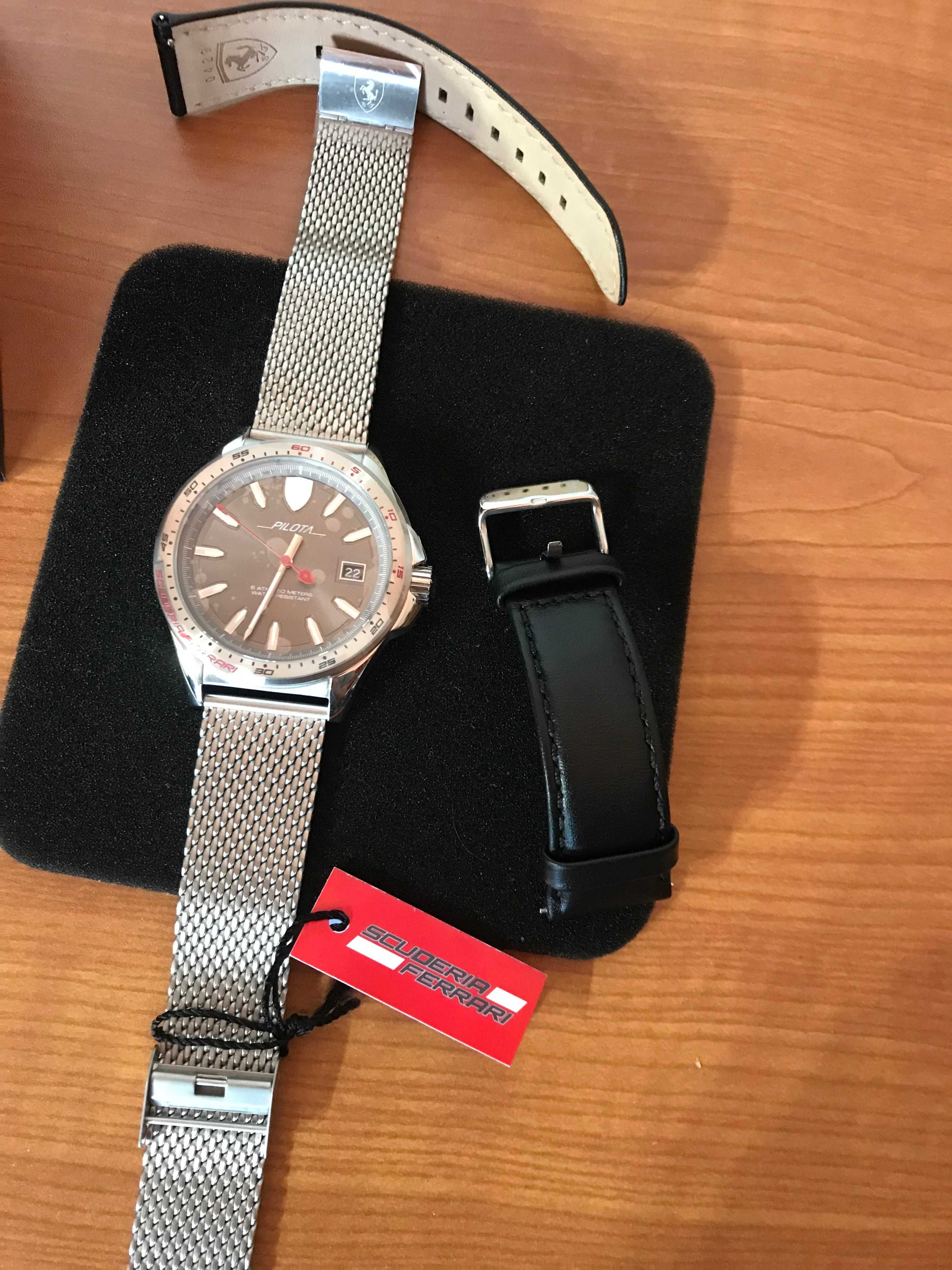 Relógio Ferrari + Oferta Extra de Bracelete Pele Preta