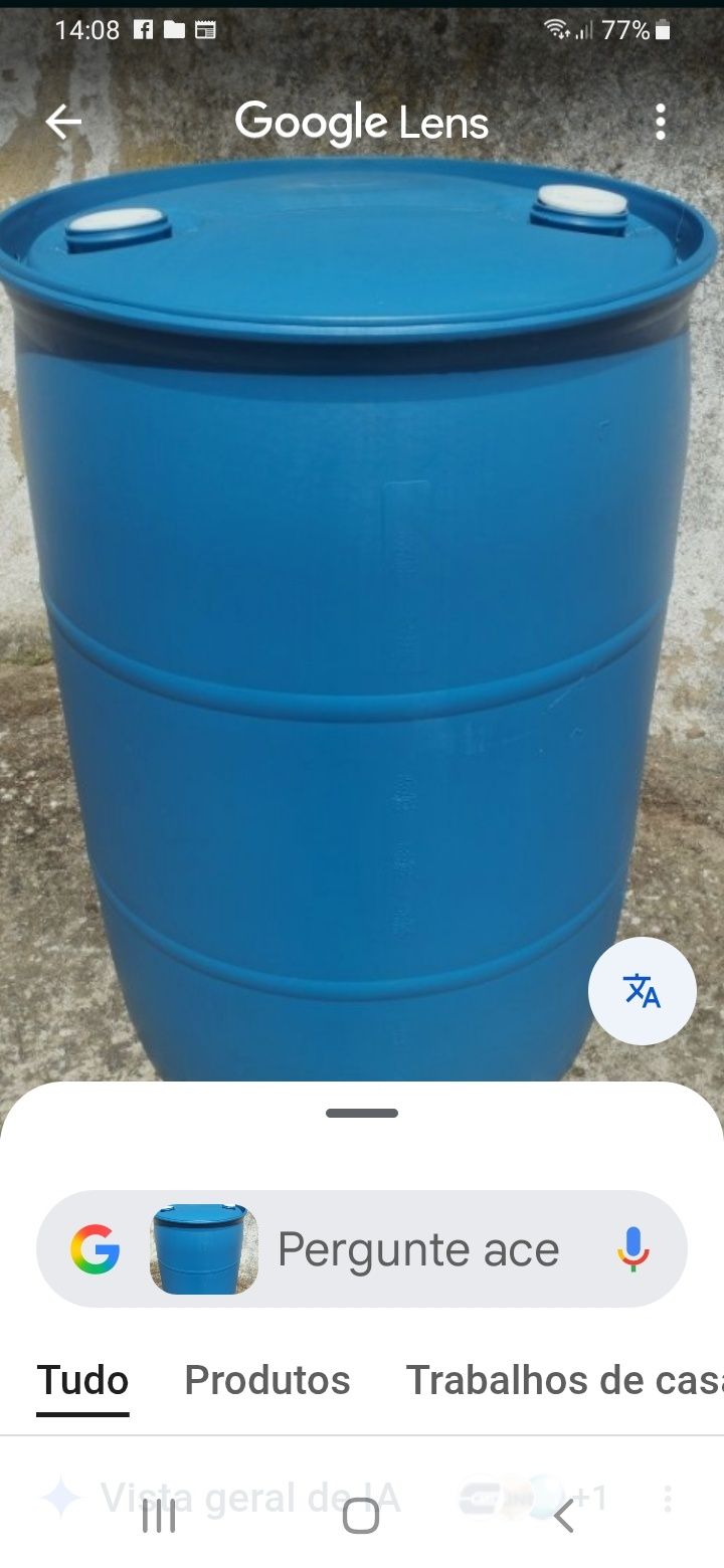Bidons plastico de agua 220litros com possibilidade de adaptar tornei