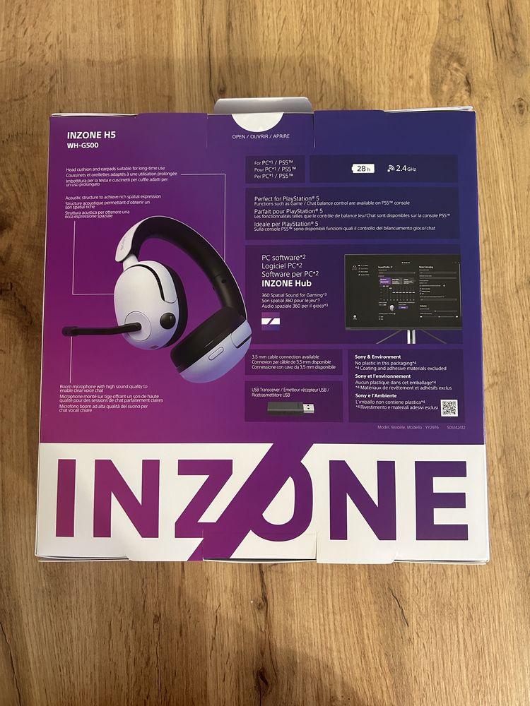 Навушники Sony INZONE H5 Білі (WHG500W.CE7)