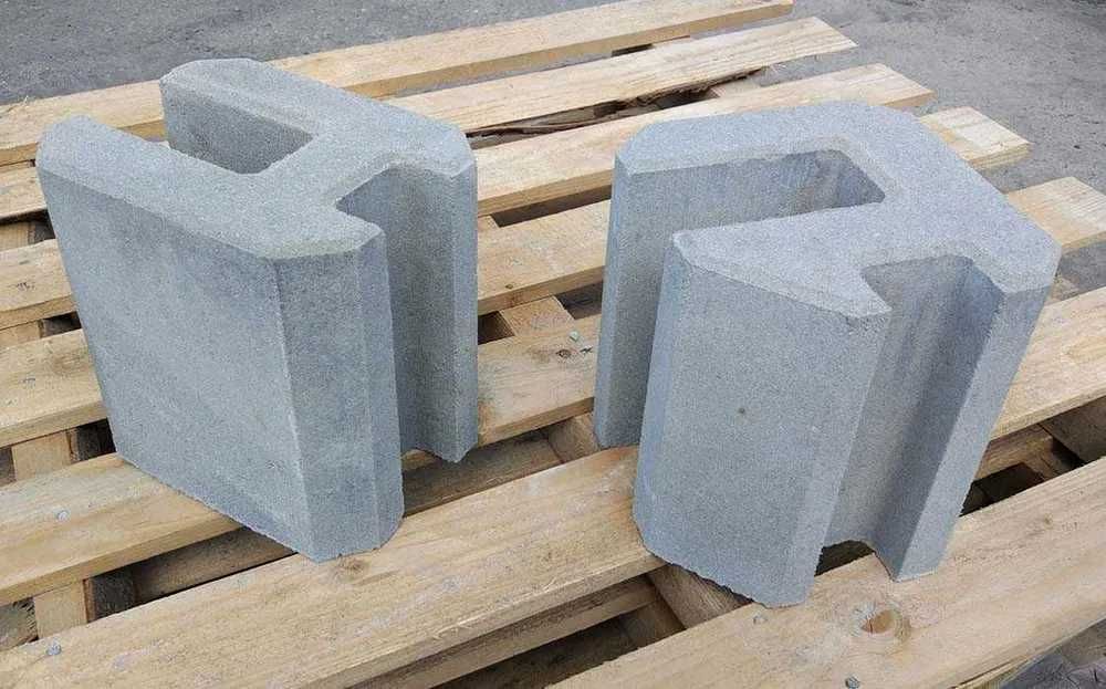 Łączniki betonowe przelotowe i narożne wysokość 25 cm