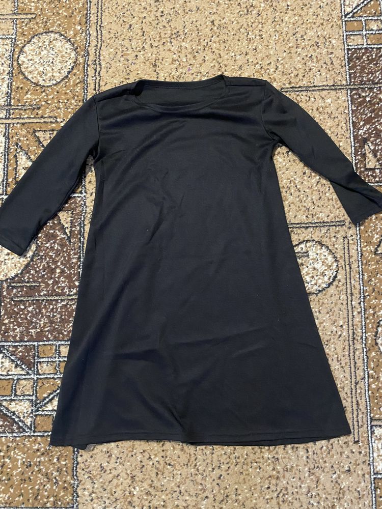 Чорне плаття S / повсякденна сукня 42 / платье чёрное с