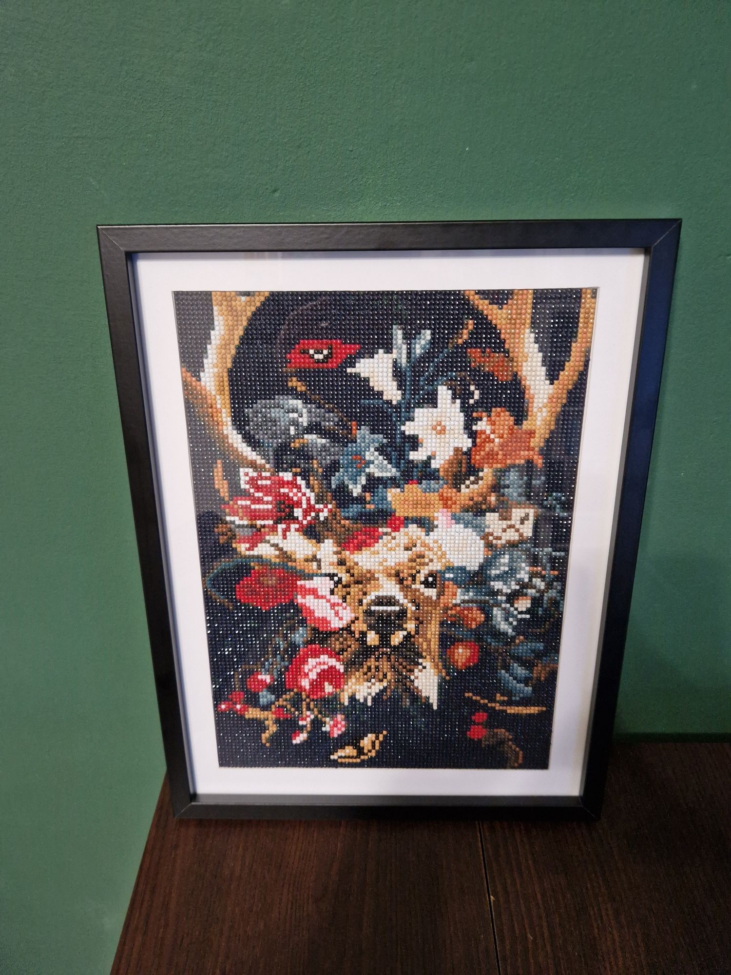 Obraz jeleń ręcznie robiony rękodzieło Diamond painting Obraz z diamen