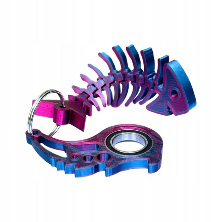 Keyspinner Keyrambit Flexi Ryba Zestaw Brelok Breloczek Do Kluczy Midn