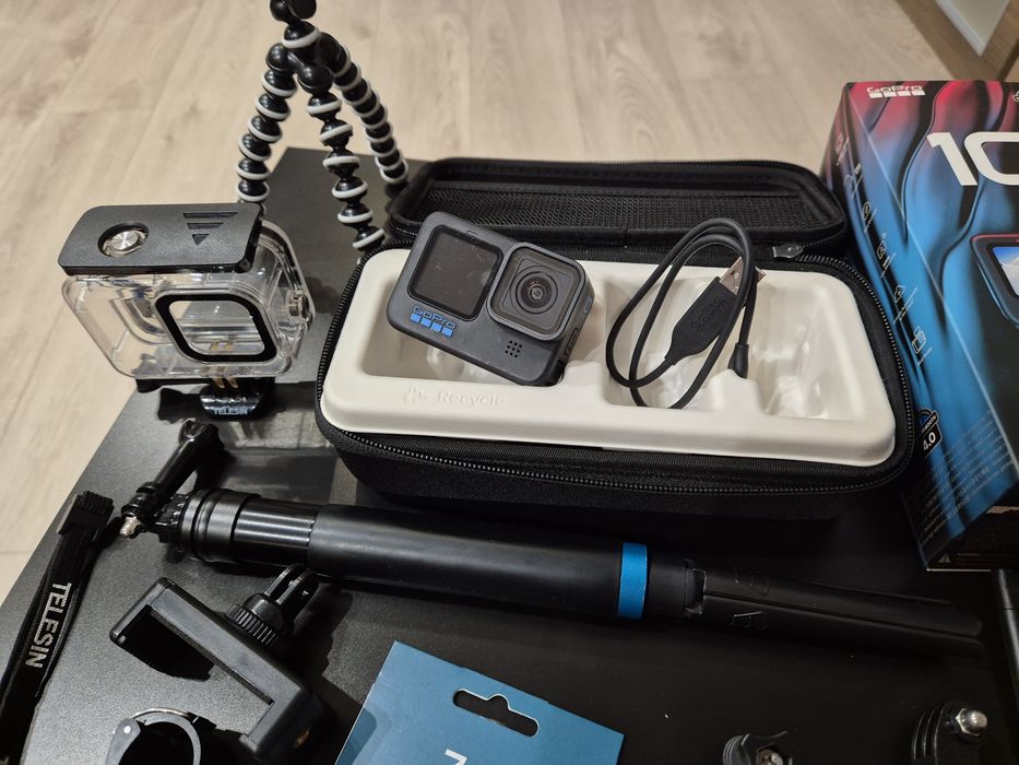 Gopro 10 Super Stan dużo dodatków