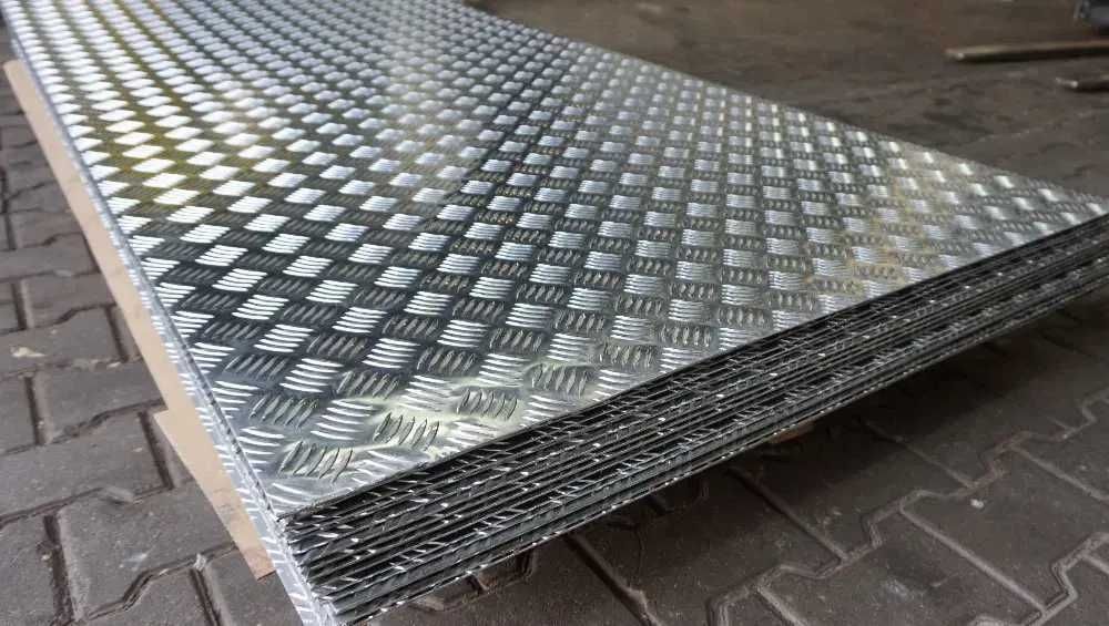 Blacha ryflowana aluminiowa, aluminium 5,0x1000x2000 gat. 5754, BYTOM