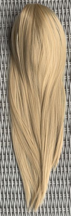 Premium Ultra włosy doczepiane, miodowy blond, kucyk na klamrze