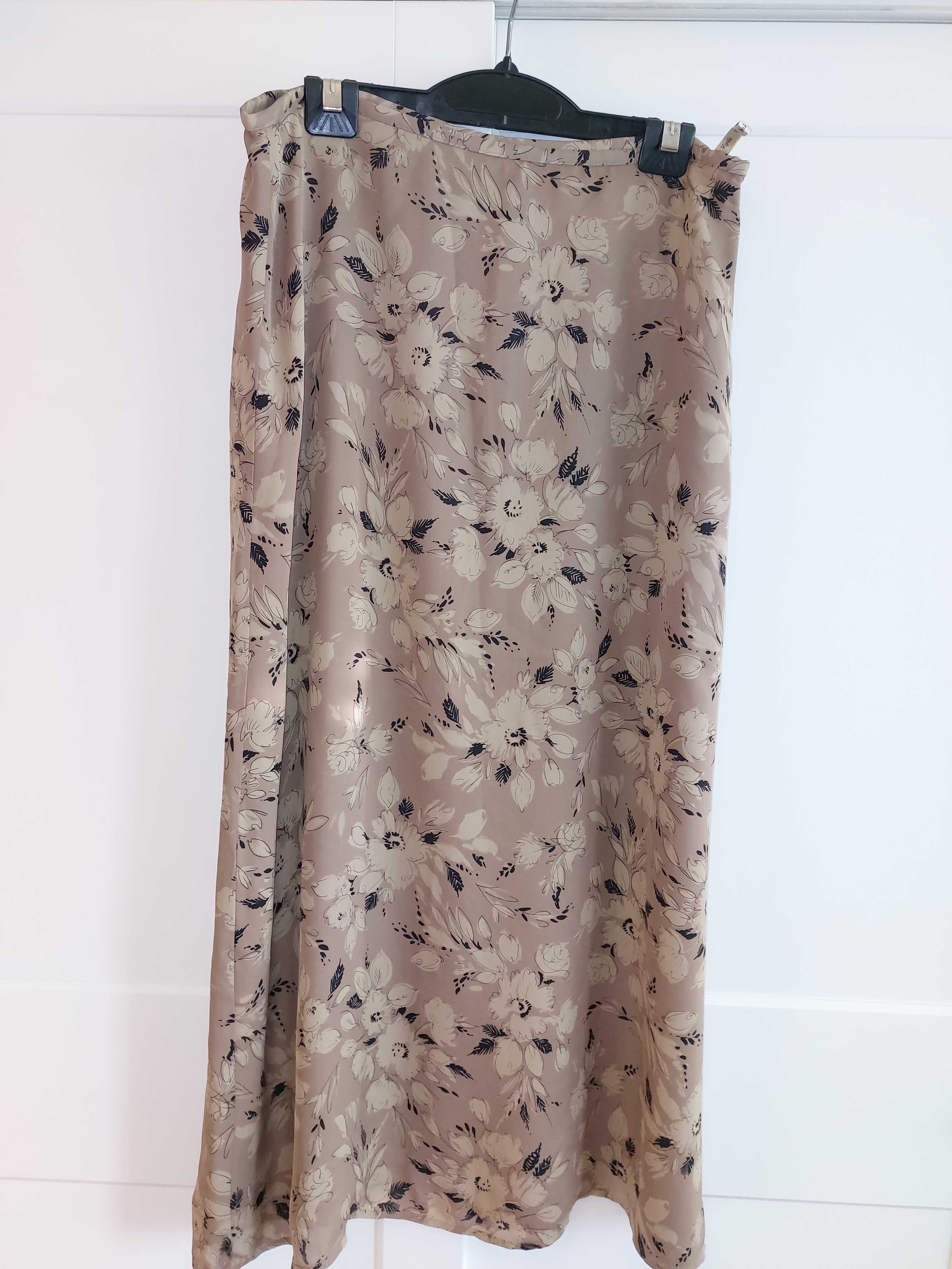 Спідниця юбка з натурального шовку в комплекті з блузкою