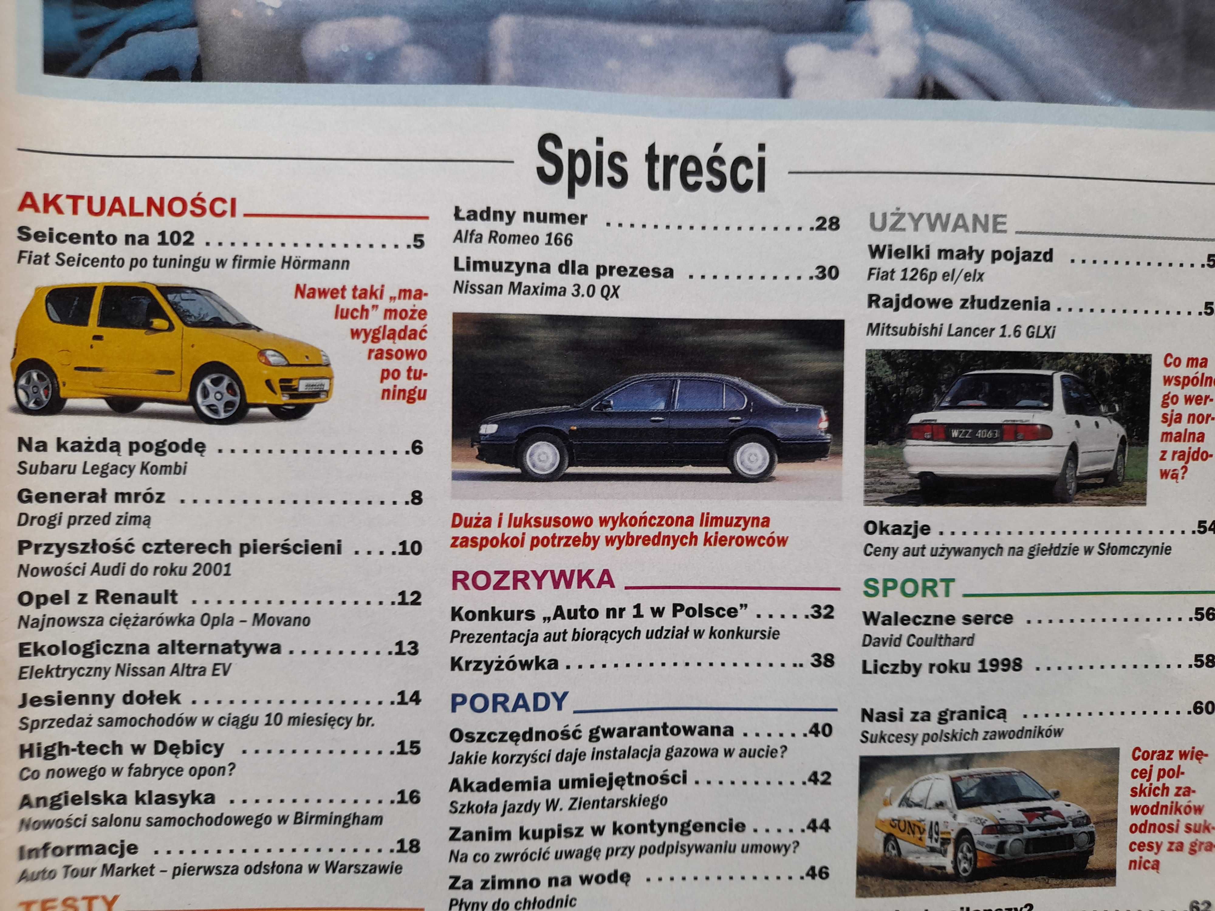 AŚ Seicento Hormann, Fiat 126p, Alfa 166, Legacy, Focus, Maxima