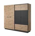 Promocja! Nowa pojemna szafa uchylana Nest - 220 cm dąb artisan