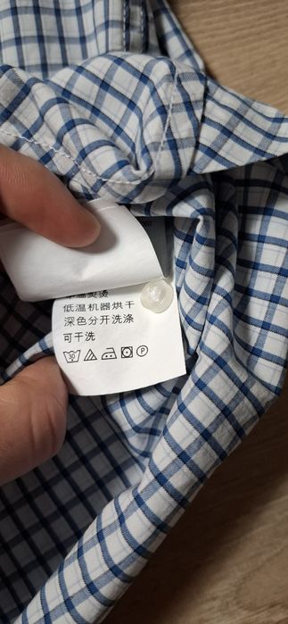 Koszulka męska Timberland, z długim rękawem, w kratkę, logo, premium