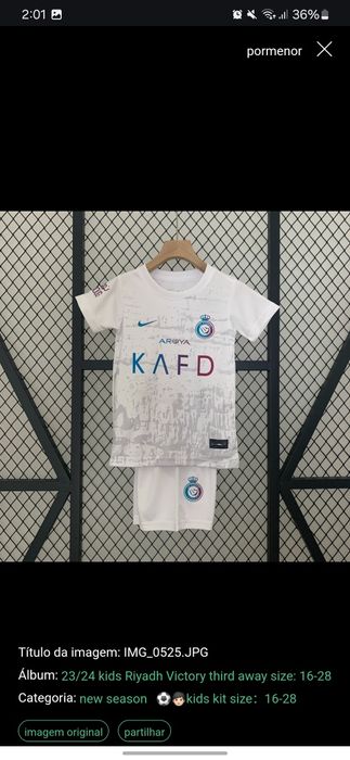 Kits de equipamento de futebol para crianças