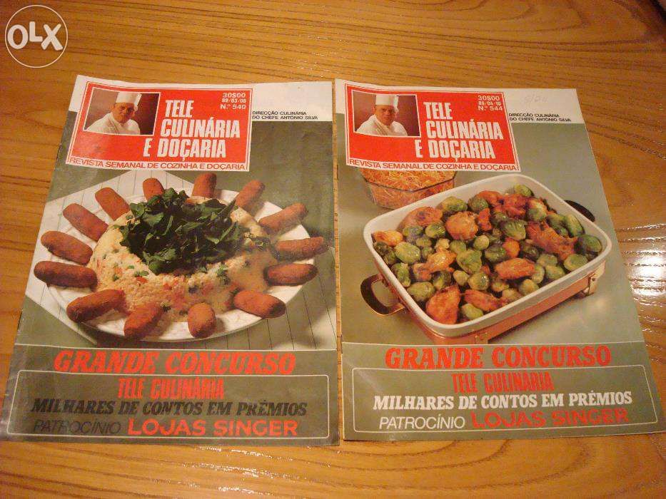 Revistas de Culinária Teleculinária + Livro Sopas e Saladas + Livro 10