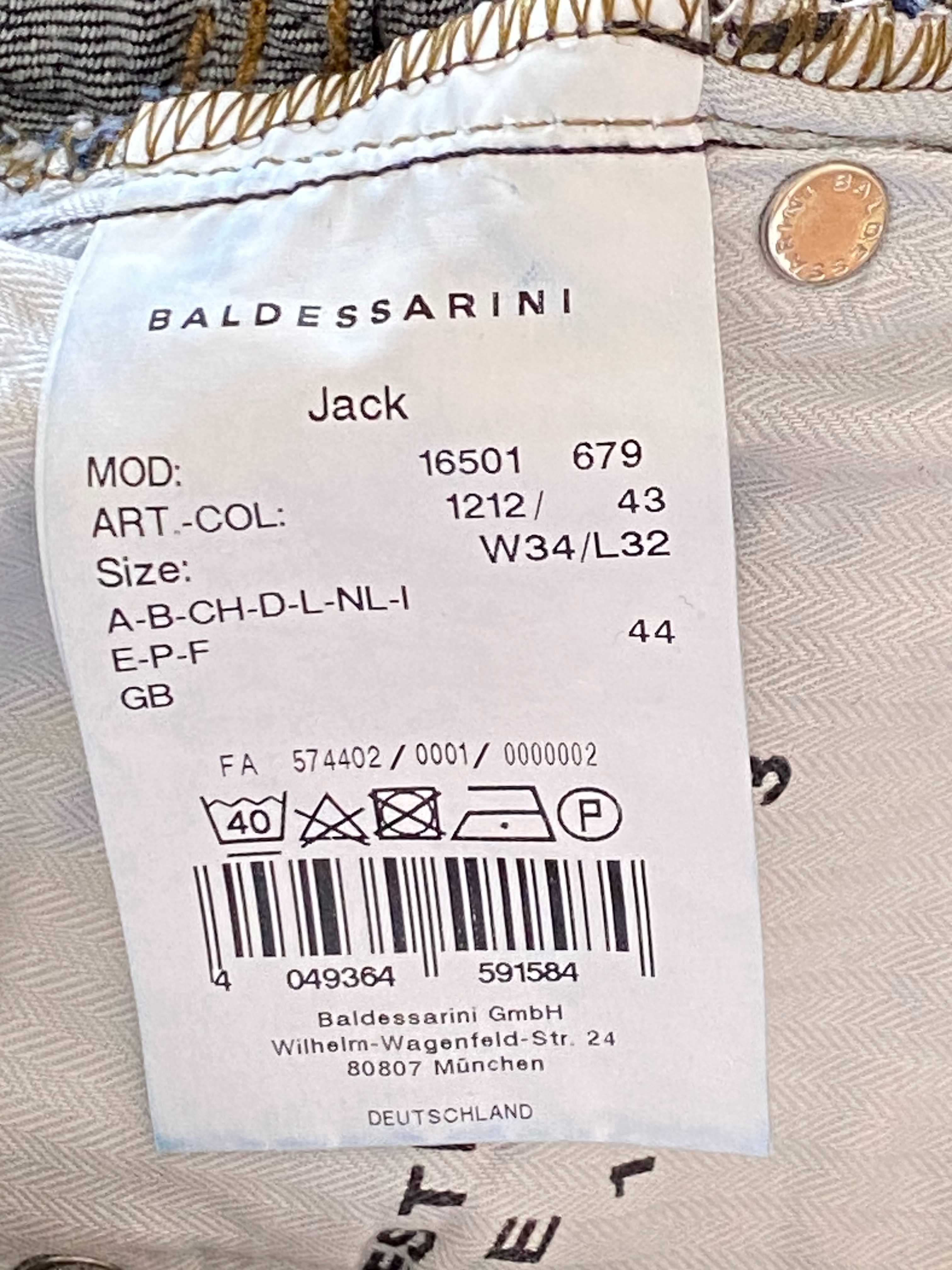 Baldessarini Jeans spodnie pas 88 długość 104 cm 34/32