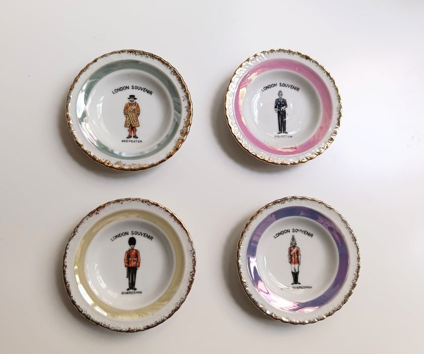 Mini pratos de porcelana "London Souvenir"