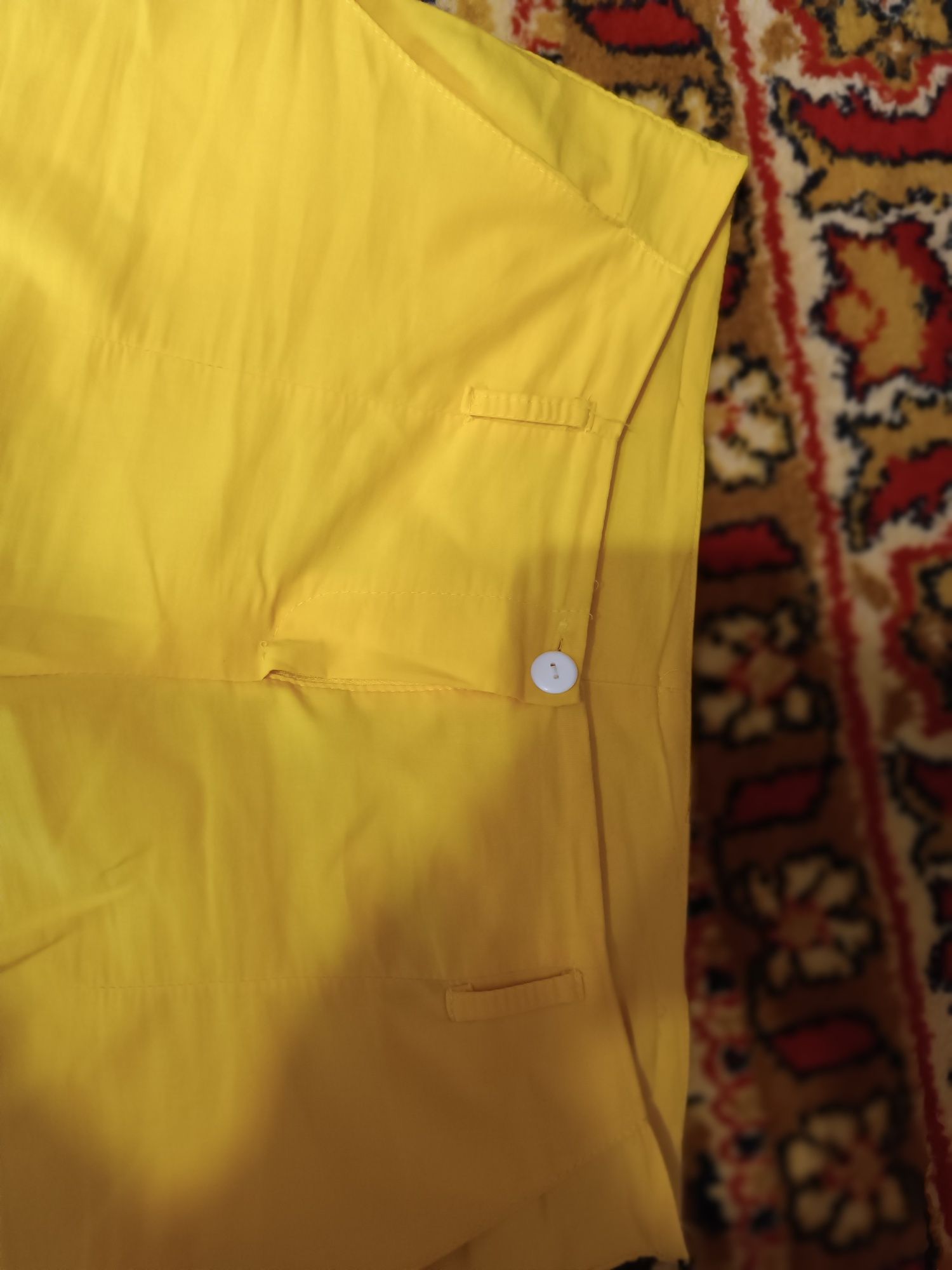 Жовті штани котон 44 розмір