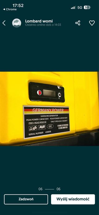 Agregat pradotworczy generator 6.9kw