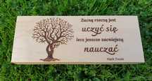Piórnik drewniany z przegródkami dla nauczyciela Grawer personalizacja