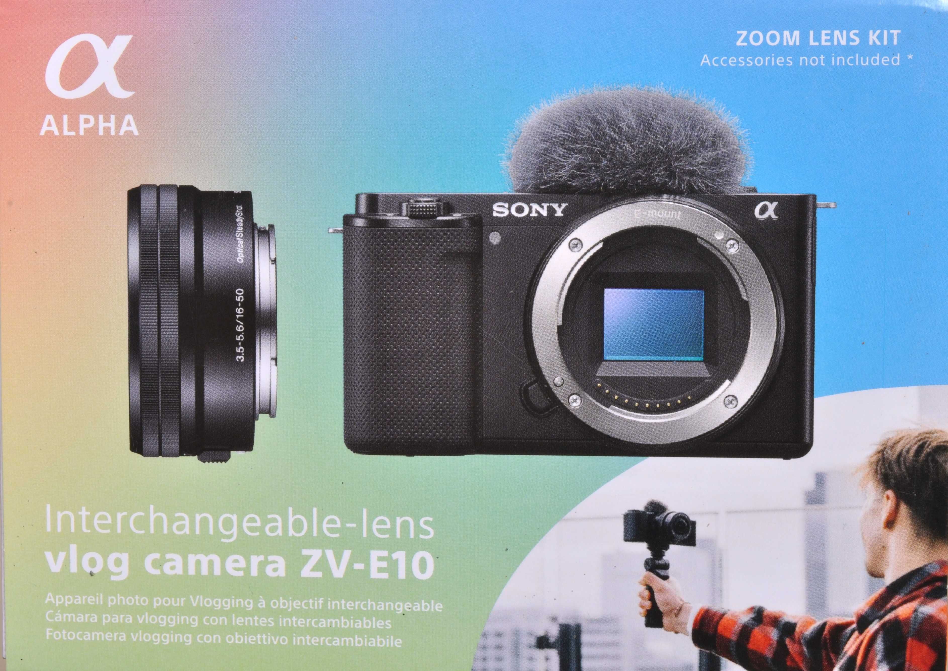 Sony ZV-E10 + 16x50 + 50mm F: 1.8 + Extras. Novo. Fatura