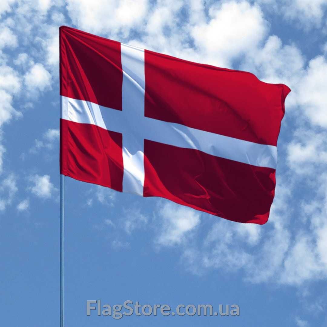 Датский флаг Дании 150х90 см датський прапор Данії Flag of Denmark