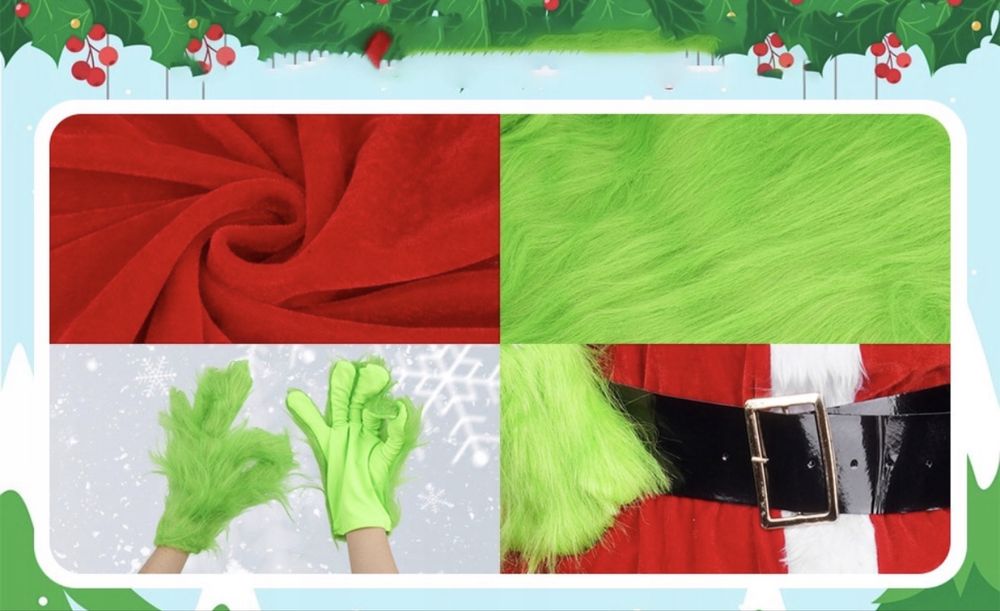 Grinch strój xxl nowy