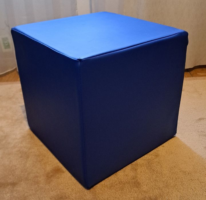 Pufa kostka 45 x 45 skóra eko komplet 2 sztuki