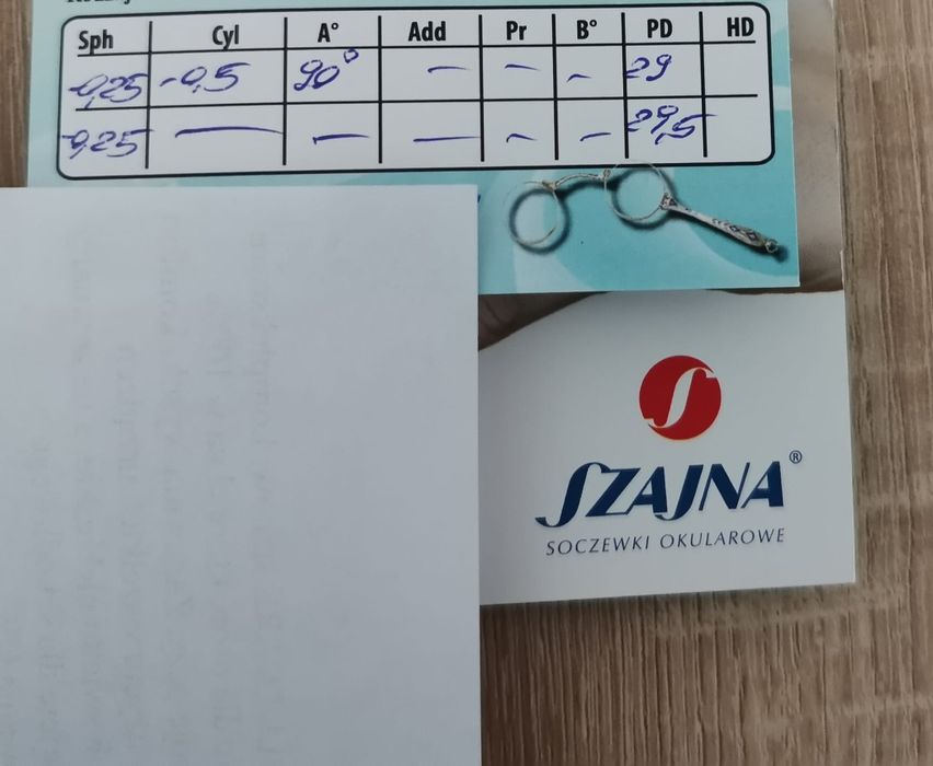 Okulary do dali -0,75 OP -0,25 OL lekkie, eleganckie z powłokami