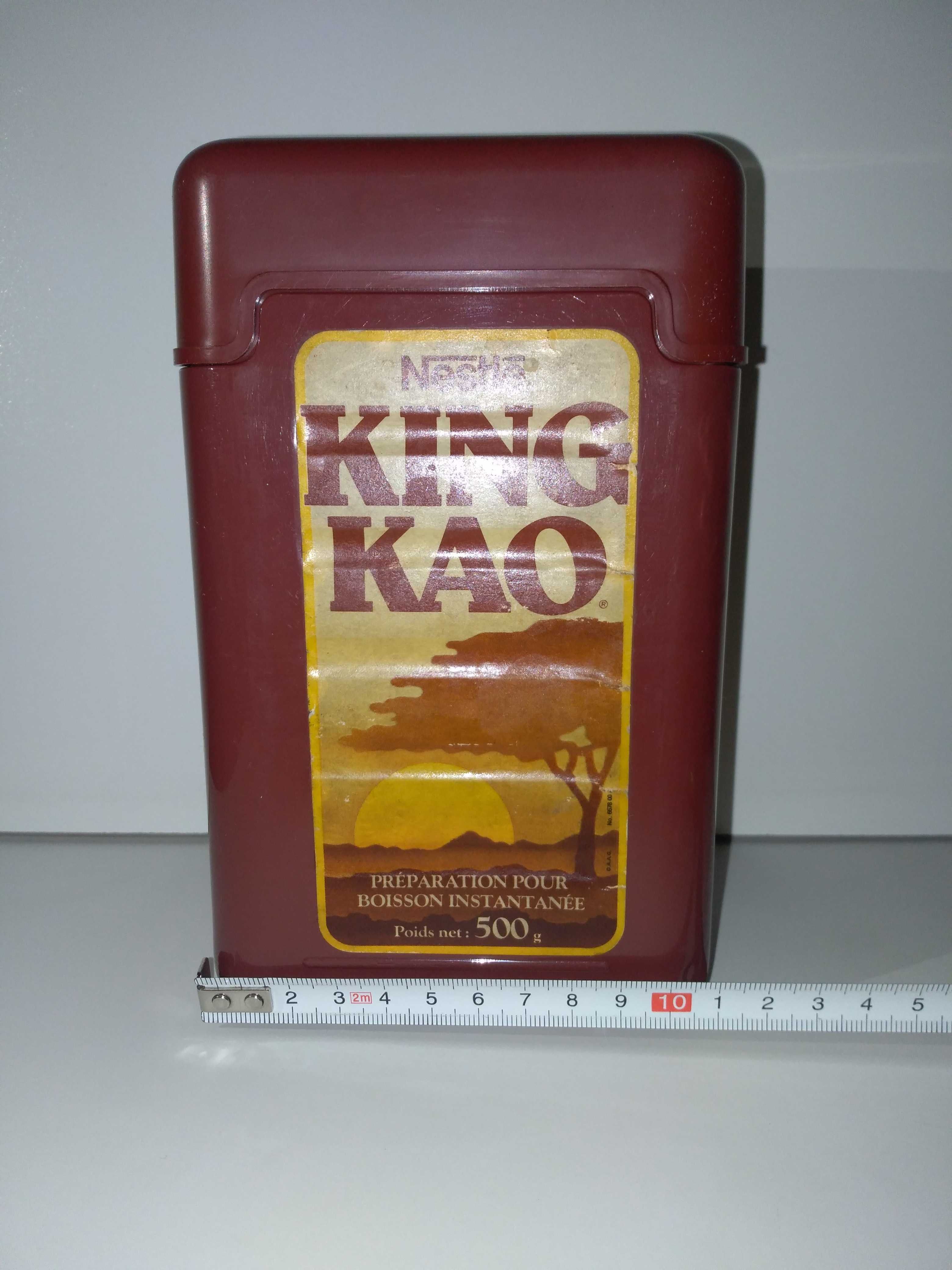 Unikatowe opakowanie vintage po kakao Nestle King Kao marzec 1986