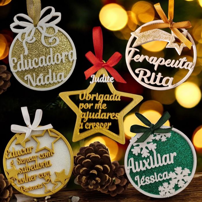 Bolas/enfeites de natal personalizados