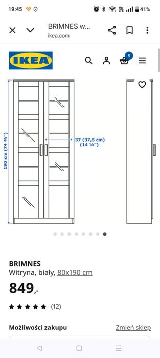 Witryna BRIMNES Ikea