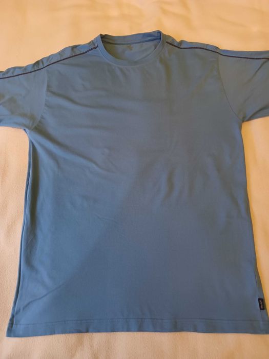 T-shirt męski koszulka męska z krótkim rękawem niebieska XL Atlantic