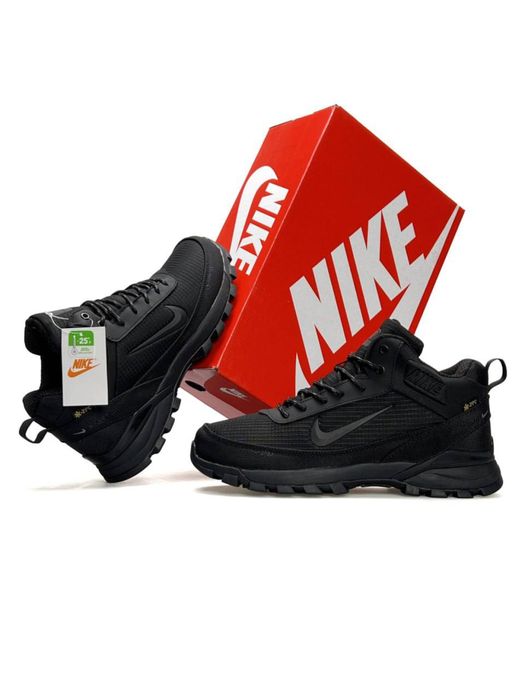 Чоловічі кросівки на хутрі Nike rivax Fur black Grey