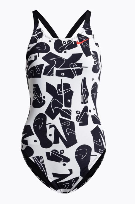 Купальник суцільний жіночий Nike Multiple Print Fastback чорний