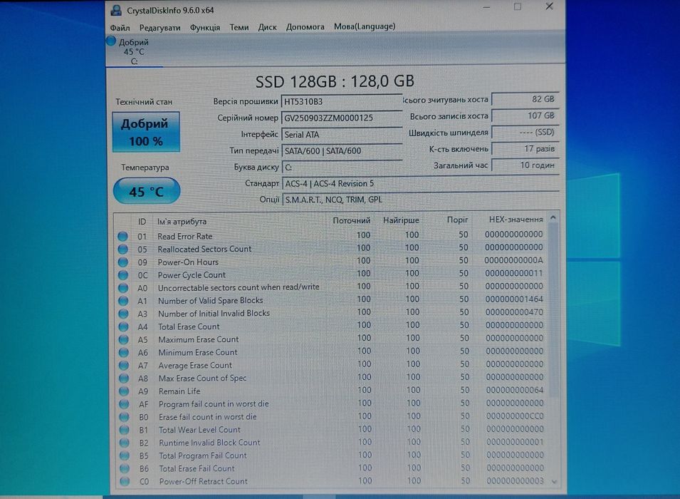 Ноутбук Lenovo 12.5/i5 5gen/8gb/ssd/акб 4.5 години