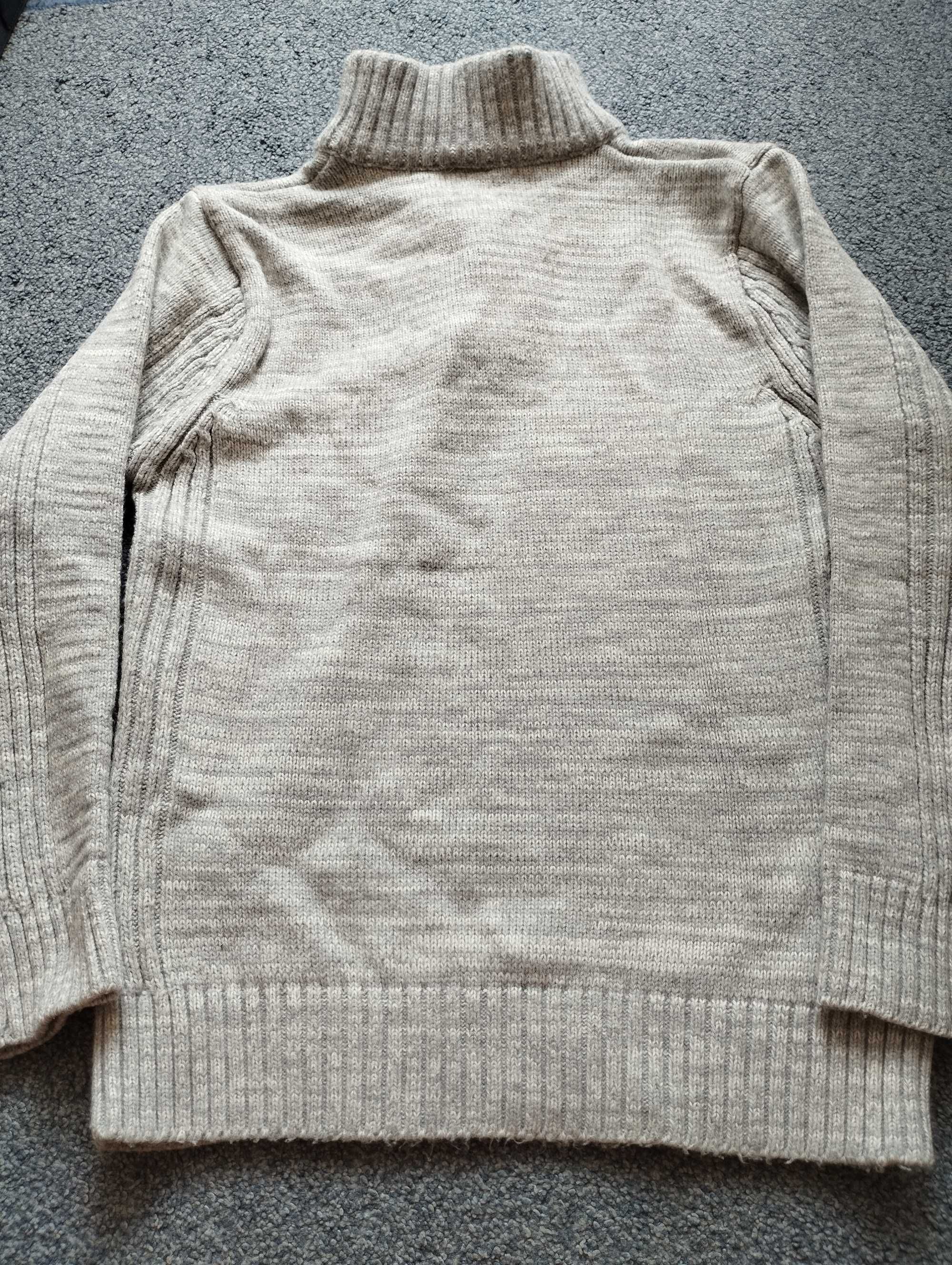 Sweter męski z golfem szary M