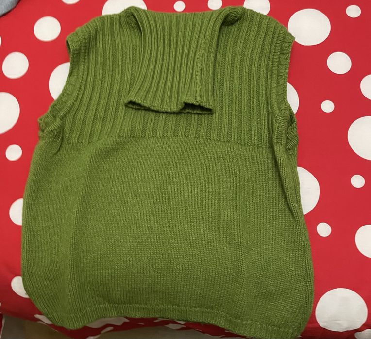 Camisola sem mangas/Colete verde