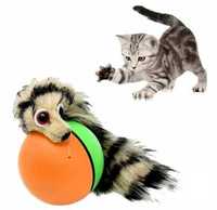 Piłka na baterie z liskiem fretka dla kota zabawy