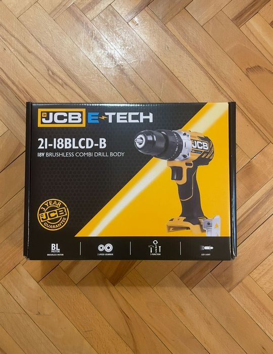 JCB 18V Bezszczotkowa Wiertarko-Wkrętarka Udarowa nowa w pudełku.