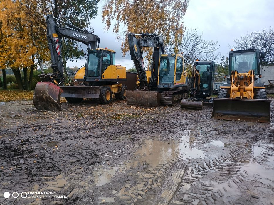 Pracę ziemne, wykopy rozbiórki niwelacja terenu