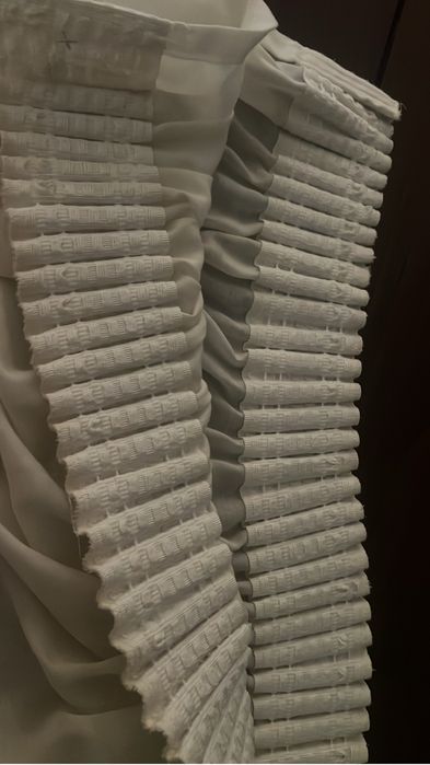 Cortinado cozinha branco- Alt.1x24. Larg; 2x16