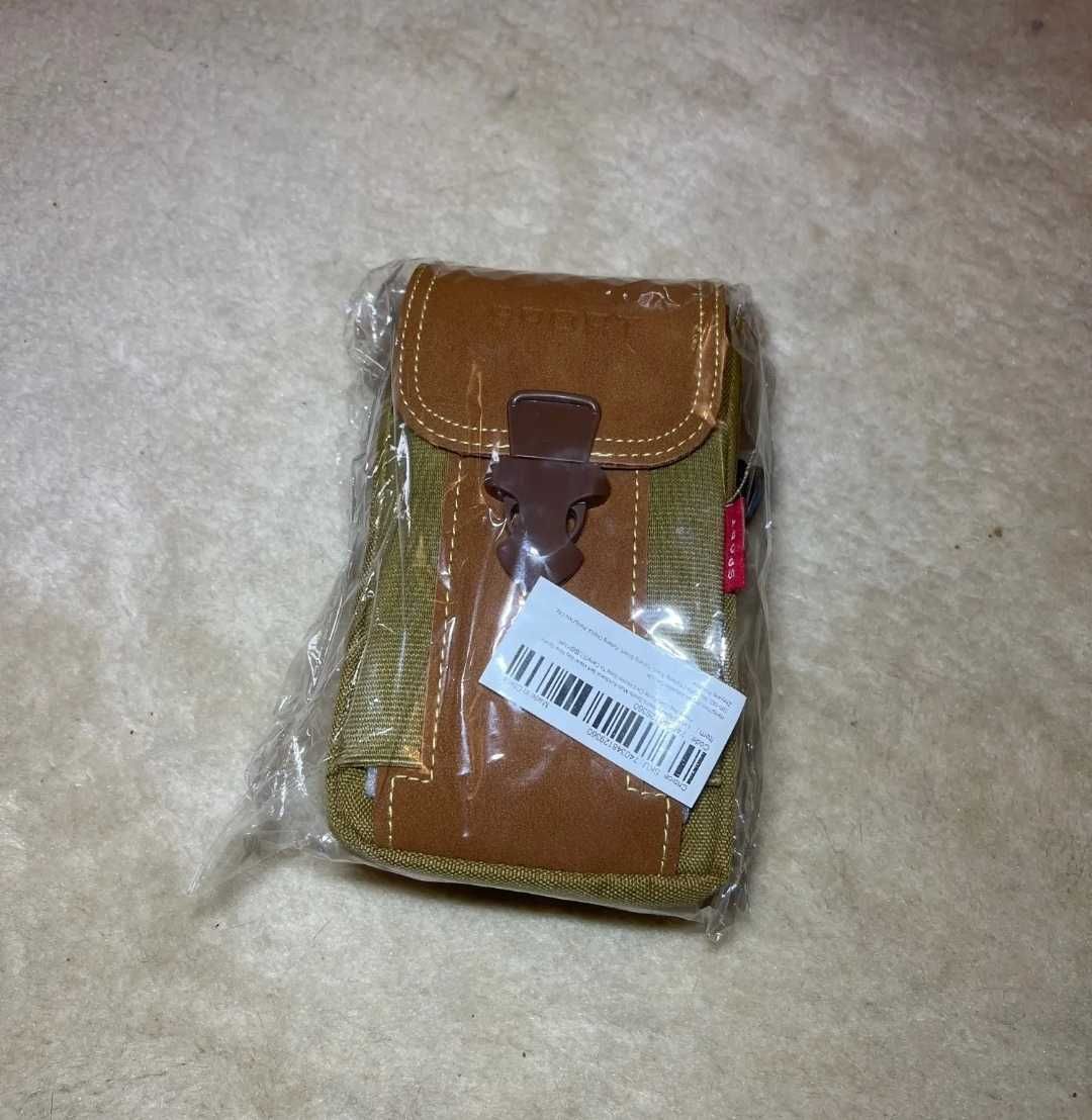 Компактная мужская сумка с креплением на пояс Brown Comfort No Brand