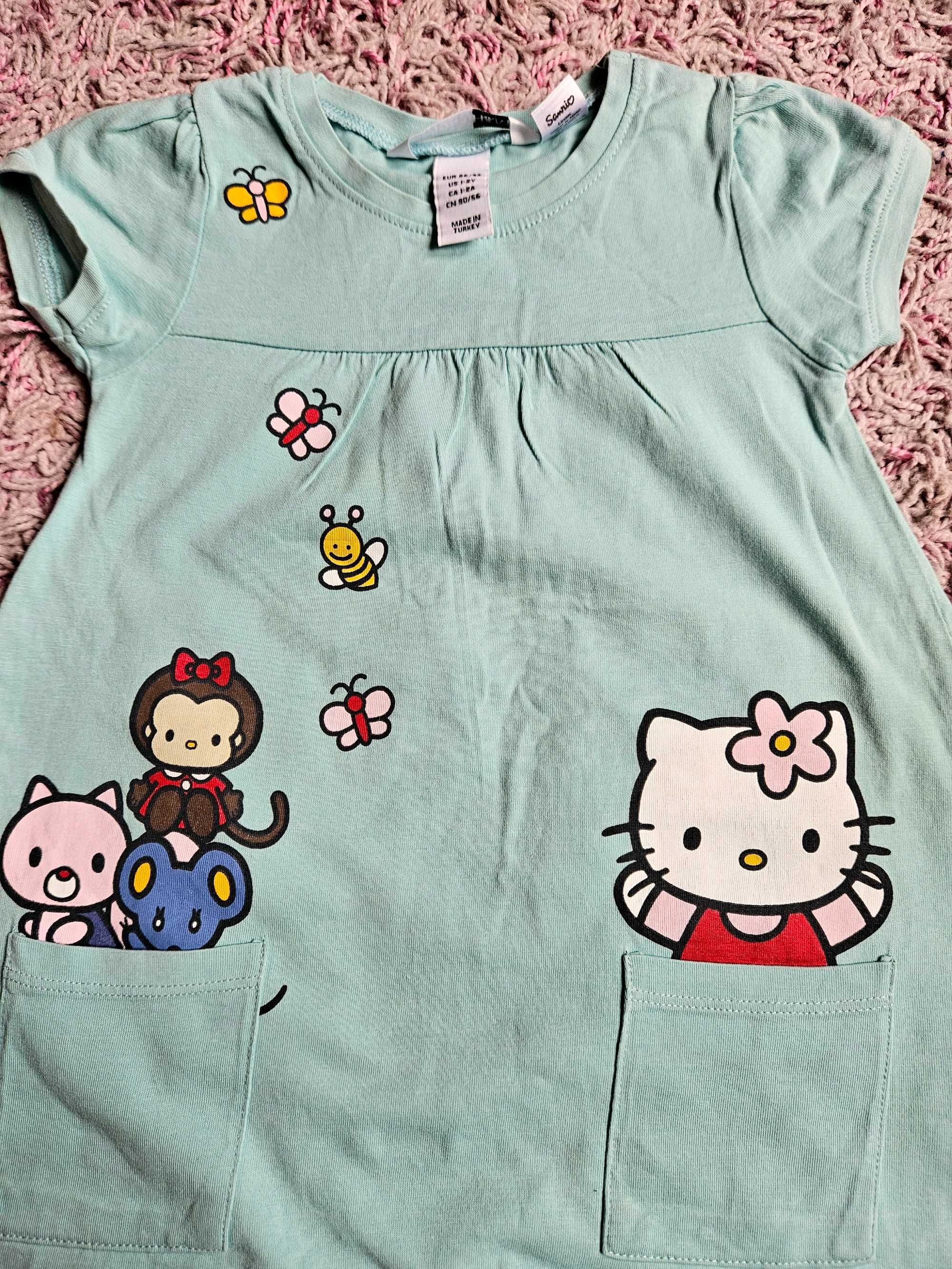 Zestaw hello kitty h&m sukienki i bluzka 86cm